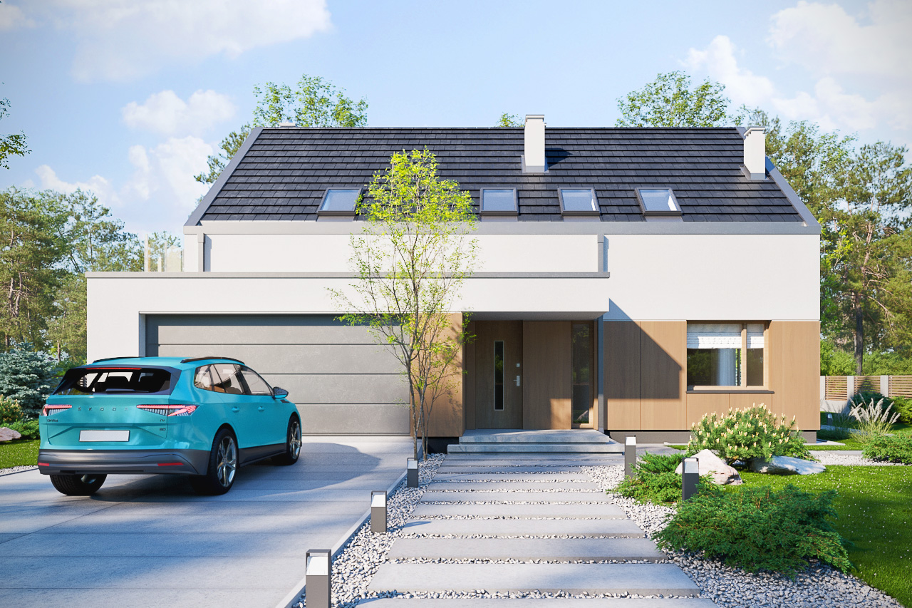 Dom jednorodzinny- projekt indywidualny Marcin Januszkiewicz 3xma